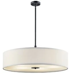 Transitional 30" 5 Light Pendant Black