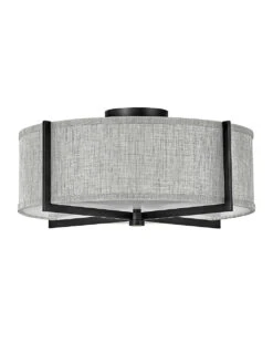Axis Heathered Gray Semi-Flush Mount