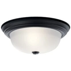 13.25" 2 Light Flush Mount Black