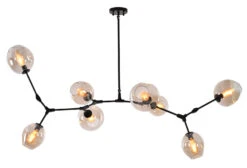 Eight Light Chandelier MA11XBLK-AMB
