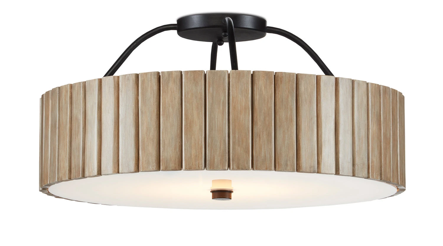 Tetterby Bamboo Semi-Flush Mount