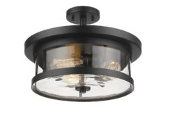 Three Light Semi Flush Mount YS22137-3SF-BLK