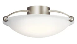 17" 3 Light Semi Flush Brushed Nickel