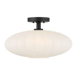 One Light Semi Flush Mount M60075MBK