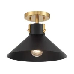 One Light Semi Flush Mount M60078MBKNB