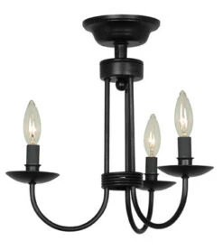 Wrought Iron Semi-Flush Mount