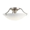 15.5" 3 Light Semi Flush Brushed Nickel