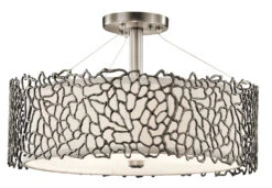 Silver Coral Semi Flush Mount