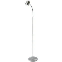 Dainolite 1-light 5w Satin Chrome LED Floor Lamp