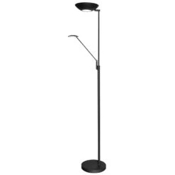Dainolite 3-lights 33w Black Mother And Son LED Floor Lamp