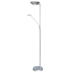 Dainolite 3-lights 33w Satin Chrome Mother And Son LED Floor Lamp