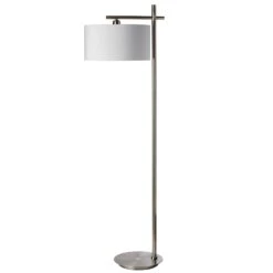 Dainolite Satin Chrome Floor Lamp