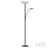 Dainolite 2-lights 23w Satin Black Mother And Son LED Floor Lamp